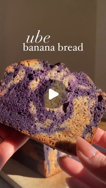 @filipinofoodlove on Instagram: "Repost @arlynosborne   UBE BANANA BREAD—sneak peek from my cookbook, Sugarcane! Recipe below ↓  INGREDIENTS • 2 cups (250g) all-purpose flour  • 2 teaspoons baking powder • 1/2 teaspoon baking soda • 1 teaspoon kosher salt • 1 stick (113g) unsalted butter, room temperature  • 3/4 cup (150g) granulated sugar  • 2 large eggs, room temperature • 3 very ripe bananas, mashed (about 360g; 1 1/2 cups)  • 3/4 cup (190g) ube halaya  • 1/4 cup (60g) whole milk  • 1 1/2 teaspoons ube paste  INSTRUCTIONS Preheat  oven to 350 F (175 C). Grease a 9x5-inch (23x13-cm) loaf pan with nonstick spray and line with parchment paper so there is overhang on both  long sides.   In a medium bowl, whisk together the flour, baking powder, baking soda, and salt.  In the bowl of a stand Ube Banana Bread, Ube Loaf Bread, Ube Bread Recipe, Ube Halaya, Ube Recipes, Ripe Bananas, Marble Cake, Dessert Bar, Sweet Bread