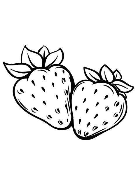 Strawberry - Lol Coloring Pages Strawberry Clipart Black And White, Strawberry Black And White, Strawberry Coloring Pages, Strawberry Doodle, Strawberry Clipart, Strawberry Drawing, Lol Coloring Pages, Lol Coloring, Strawberry Tattoo