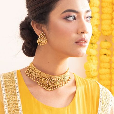 Tarinika Big Diwali Sale from 30th Sept | Flat 20% Off Indian Jewelry Traditional, Choker Necklace Indian, Latest Necklace Design, Festive Jewellery, Fashion Jewelry Necklaces Gold, Wedding Flower Jewelry, Indian Choker Necklace, Jewelry Traditional, Indian Wedding Jewelry Sets