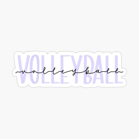 Purple Volleyball Wallpaper, Volleyball Stickers Aesthetic, Volleyball Stickers, Volleyball Images, Volleyball Wallpaper, Ipad Stickers, Volleyball Stuff, Volleyball Quotes, Red Bubble Stickers