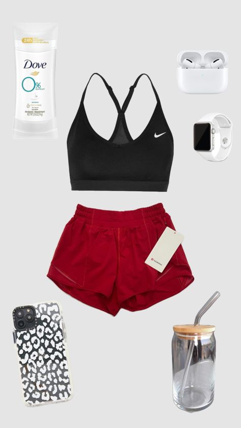 #outfitinspo #workout #gym Basic Gym Outfits, Gym Class Outfits, Running Fits, Cute Running Outfit, Summer Workout Outfits, Gymwear Outfits, Cute Outfits With Leggings, Lululemon Outfits