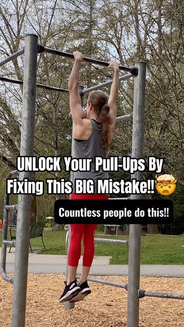 Meghan Callaway - Fitness Coach on Instagram: "Are you struggling to do your first pull-up ever, or build up your number of reps? This common pull-up mistake might be holding you back from achieving your pull-up goals!! Form makes a HUGE difference. 👉👉 Follow me if you want to learn pull-ups!! Pull-Up Mistake ❌❌❌ Not generating enough tension around the torso, spine, hips, and lower body. When this happens you’ll be forced to pull needless deadweight, and you’ll be more prone to swinging and will have a longer and less efficient path to the bar. As a result, each rep will feel WAY tougher than it should. Another way to think about it… Bench pressing a 235 Lb barbell + weights will feel SIGNIFICANTLY easier than trying to bench press a limp 235 Lb person. Same with deadlifting a Pull Ups For Beginners, Diy Pull Up Bar, Pull Up Challenge, Calisthenics Training, Plank Variations, Barbell Weights, Spine Health, Calisthenics Workout, Pull Up Bar