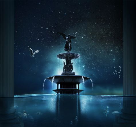 Magical Fountain by ~seba-romero Magical Fountain, Business Tycoon, Magic Fountain, Heart Throb, Dark Stories, Mystical Art, Snow Queen, Mystery Thriller, Fantasy Romance