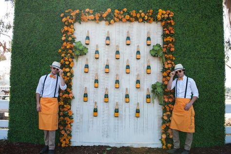 11 Elegant Fall Picnic Ideas From the Veuve Clicquot Polo Classic | BizBash Veuve Cliquot, Photowall Ideas, Veuve Clicquot Polo Classic, Fall Picnic, Spring Event, Polo Classic, Wedding Stage Decorations, Elegant Fall, Stage Decorations