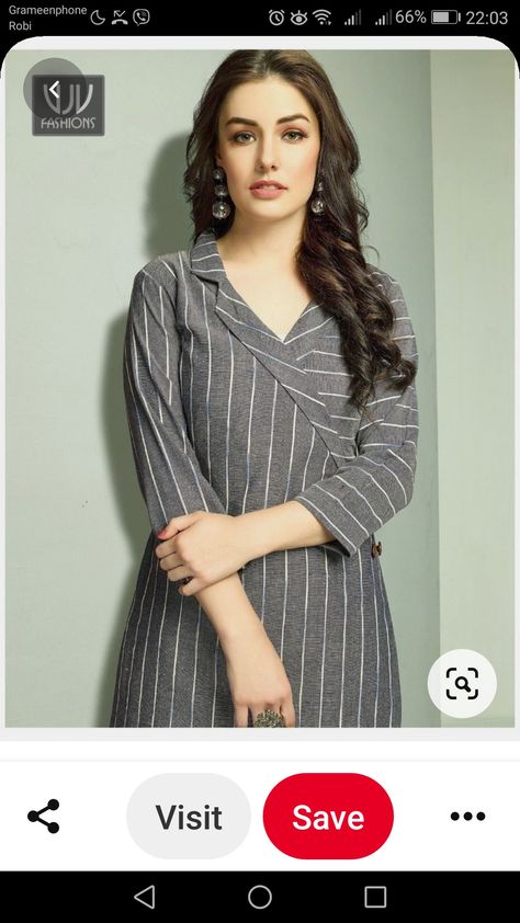 Ladies Kurti Design, Collar Kurti Design, Kurti With Jacket, Kurti Styles, Stylish Kurtis Design, New Kurti Designs, Latest Kurti, Simple Kurta Designs, Designer Kurti Patterns