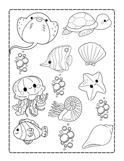 Digital download  15 colouring pages with a variety of sea life creatures. Tons of cute sea life to color on each page. Perfect for children of any age.  Just purchase then instantly download to print. Colouring Pages Easy, Cute Sea Creatures, Sea Creatures Drawing, Sea Life Creatures, Fun Coloring Pages, Funny Fish, Farm Animal Coloring Pages, Desert Animals, Horse Coloring Pages