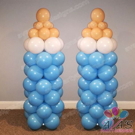 Baby Shower Balloon Decorations, Deco Ballon, Idee Babyshower, Shower Balloons, Ideas Baby Shower, Baby Shower Deco, Unisex Baby Shower, Baby Shower Crafts, Gender Reveal Party Decorations