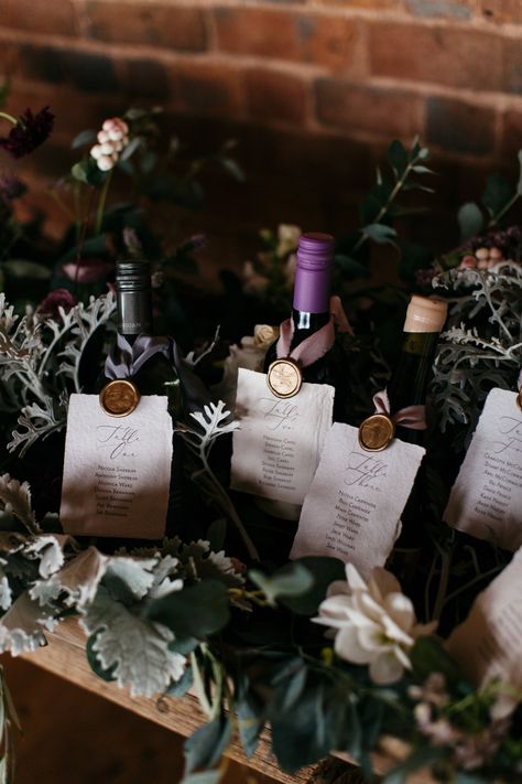 Vineyard Wedding Seating Chart, Wine Bottle Seating Chart, Wine Bottle Wedding, Unique Wine Bottles, Wine Bottle Table, Christmas Wedding Themes, Planner Online, Back Drops, Wedding Wine Bottles