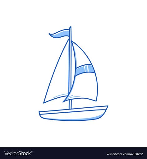 Boat Doodle, Boat Drawing Simple, Yacht Illustration, Ship Doodle, Boat Clipart, Sailboat Drawing, Boat Sketch, Boat Illustration, Sailing Dinghy