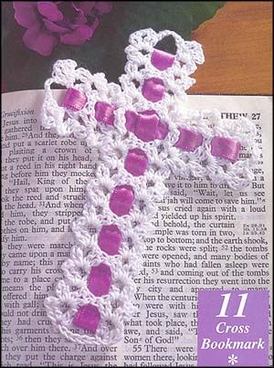 Cross Bookmark (from May 1999) ~ free pattern Crocheted Cross, Crochet Bookmarks Free Patterns, Marque-pages Au Crochet, Cross Bookmark, Bookmark Pattern, Crochet Bookmark Pattern, Crochet Bookmark, Confection Au Crochet, Easter Crochet Patterns