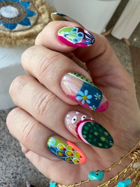 Summertime Nails, Spring Nail Design, Spring Abstract, Abstract Nail, Abstract Nail Art, Nails Now, Cute Summer Nails, Hair Skin Nails, Get Nails