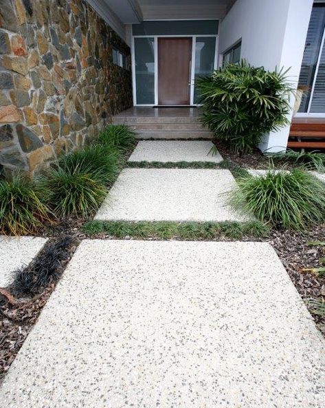 Aggregate Patio, Exposed Aggregate Driveway, Aggregate Driveway, Pool Surrounds, Exposed Aggregate Concrete, Aggregate Concrete, Concrete Path, Driveway Ideas, Exposed Aggregate