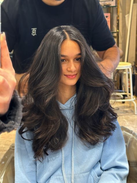 Our amazing artistic director @senolmert creating this beautiful cut and blow dry with long layers - you won't want to miss out on this look! 🤩 #haircut #cutandblowdry #longlayers #longsidebangs Long Side Bangs, Blow Dry Hair, Long Layers, Blow Dry, Dry Hair, To Miss, Long Hair, Hair Cuts, Long Hair Styles