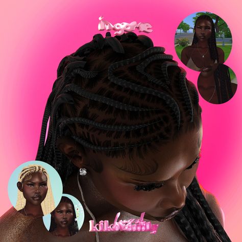 Afro Hair Sims 4 Cc, Hair Ts4, Sims 4 Afro Hair, Cc Packs, Sims 4 Tsr, Sims 4 Challenges, Sims 4 Black Hair, Cc Hair, The Sims 4 Skin