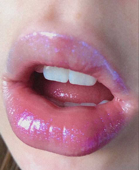 Anime Lips, Lips Photo, Muted Purple, Glitter Lip, Glitter Lip Gloss, Purple Lips, Aesthetic Purple, Star Makeup, Dope Makeup