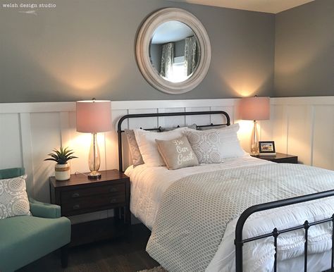 Best of the 2017 Parade of Homes - Day 2 – Welsh Design Studio Wainscoting Master Bed, Wall Wainscoting Ideas Bedroom, Wainscoting In Bedroom, Bedrooms With Wainscoting, Bedroom With Wainscoting, Half Wall Wainscoting, Wall Wainscoting Ideas, Wainscotting Ideas, Wainscoting Ideas Bedroom