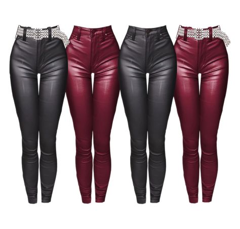 Sims 4 Leather Pants Cc, Sims 4 Leather Pants, Sims Bottoms, Fabric Studies, Sims Lookbook, Pants With Belt, Fitting Pants, Sims 4 Cc Finds, Sims 4 Clothing