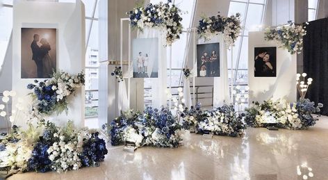 Navy Blue And Silver Wedding Decorations, Welcoming Sign, Bridgerton Wedding, Silver Wedding Decorations, Diy Events, Indoor Wedding Receptions, Goals Life, Wedding Concept, Wedding G