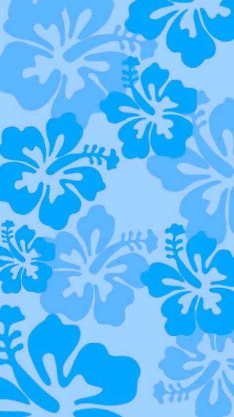 Cute Blue Flower Wallpaper, Hibiscus Flower Wallpaper Blue, Summer Prints Wallpaper, Blue Roses Wallpaper, Hawaii Flowers, Blue Background Wallpapers, Summer Wallpapers, Cute Summer Wallpapers, Blue Hibiscus