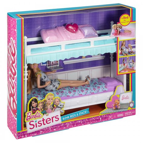 55+ Barbie Sisters Bunk Bed and Stacie Doll - organization Ideas for Small Bedrooms Check more at http://www.closetreader.com/barbie-sisters-bunk-bed-and-stacie-doll/ Barbie Doll Bed, Stacie Doll, Doll Bunk Beds, Matching Slippers, Barbie House Furniture, Diy Barbie House, Barbie Playsets, Baby Barbie, Barbie Signature