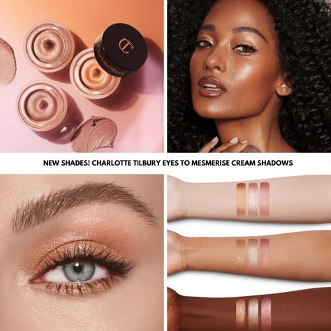 Charlotte Tilbury just released three new shades of their cream shadows Eyes To Mesmerise and a new Summer Eyes kit! The products are available now ranging in price from $34 to $59.50. The post New Shades! Charlotte Tilbury Eyes To Mesmerise Cream Shadows appeared first on BeautyVelle | Makeup News. Charlotte Tilbury Champagne Eyeshadow, Charlotte Tilbury Eyeshadow Looks, Charlotte Tilbury Eyes To Mesmerize, Eyes To Mesmerise, Charlotte Tilbury Eyeshadow, Champagne Eyeshadow, Charlotte Tillbury, Wedding Eyes, Summer Eyes