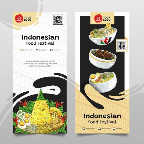 Doodle hand drawn indonesian food festiv... | Premium Vector #Freepik #vector #food-cartoon #restaurant-doodle #food-set #food-frame Restaurant Doodle, Cartoon Restaurant, Food Frame, Doodle Food, Vertical Banner, Vector Doodle, Food Banner, Food Cartoon, Vector Food