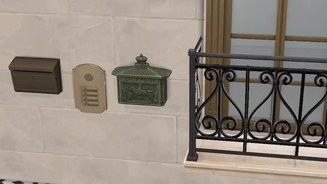 À LOUER Collection | Patreon Sims 4 Cc Bars, Sims 4 Half Wall Trim Cc, Ravasheen Sims 4, Sims4 Mailbox Cc, Sims 4 Wainscoting Cc, Sims 4 Cc Mailbox Patreon, Sims 4 Siding, Sims 4 Mailbox Cc, Sims 4 Wall Decor