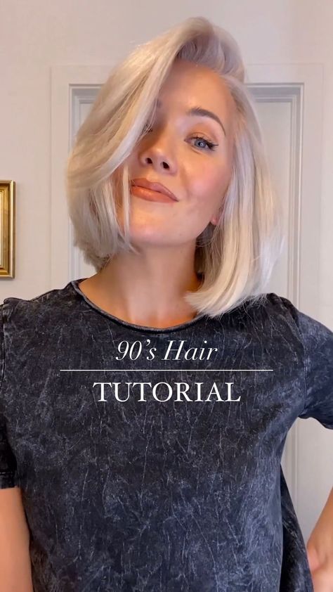 Side Volume Hair, Bob Haircuts For Women Side Part, Side Flip Hairstyles, Volume Side Part How To, Lob Blowout Tutorial, 90s Bob Side Part, Diy Blowout Short Hair, Big Volume Hair Tutorial, Short Hair With Volume On Top