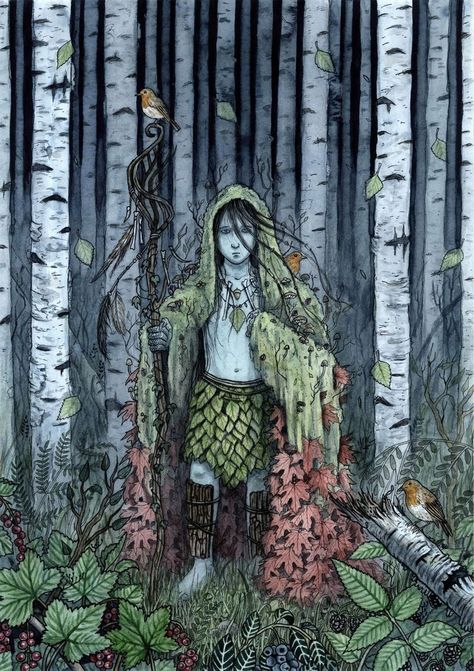 Scottish Folklore, Male Fairy, Forest Elf, Scenery Pictures, Fairy Queen, Night Forest, Birch Trees, Scottish Heritage, Mystical Creatures