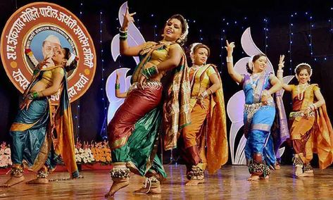 10 Most Famous Folk Dances of India - HubPages Lavni Dance, Lavani Dance, Indian Folk Dance, Tiger Dance, Dance Of India, Kashta Saree, Nauvari Saree, Dancer Wear, Female Dancers