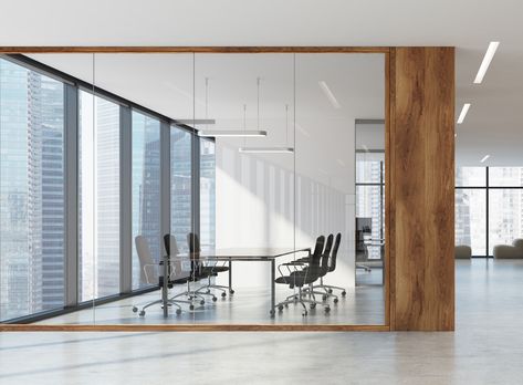 Dynamic and lightweight, simple and elegant, H80 is a versatile modular partition made with one, two or three full height glass panes.The aluminum profiles with reduced dimensions and the absence of vertical uprights guarantee the visual continuity and formal cleanliness. Low Partition, Green Partition, Moving Walls, Office Meeting Room, Glass Panes, Aluminium Profile, Glass Partition, Office Meeting, Glazed Door