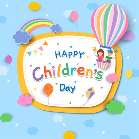 Children's day with boy and girl on ball... | Premium Vector #Freepik #vector #school Kindergarten Coloring Pages, Kids Logo Design, Happy Children's Day, Children's Day, Boy And Girl, Child Day, Happy Kids, Free Vector Art, Craft Activities