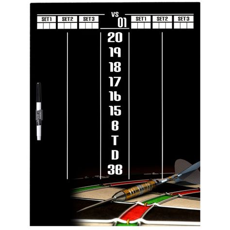 Exclusively Darts Erasable Marker Scoreboard Dry-Erase Board Dart Board Scoreboard, Score Board Design, Score Board Ideas, Darts Scoreboard, Media Room Ideas, Electronic Dart Board, Darts Game, Erasable Markers, Dart Shirts