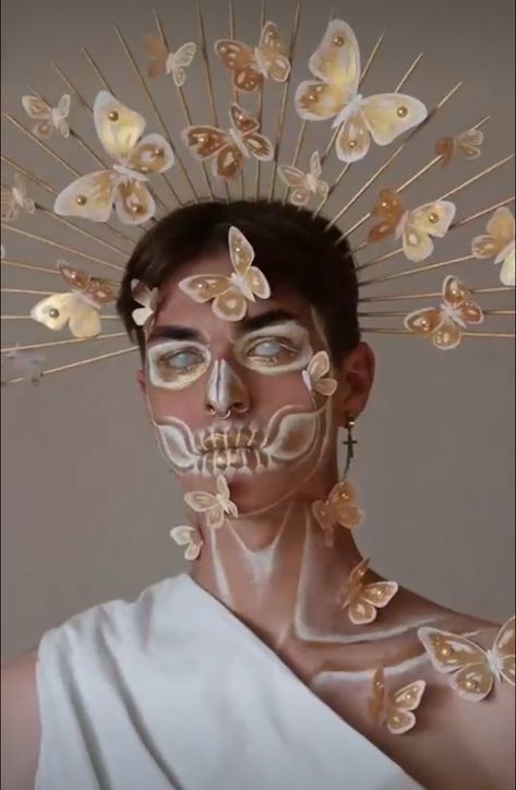 Headpiece Diy, Face Art Makeup, Halloween Makeup Inspiration, رعب نفسي, Ethereal Makeup, Creative Makeup Looks, Sfx Makeup, Halloween Inspo, Fantasias Halloween