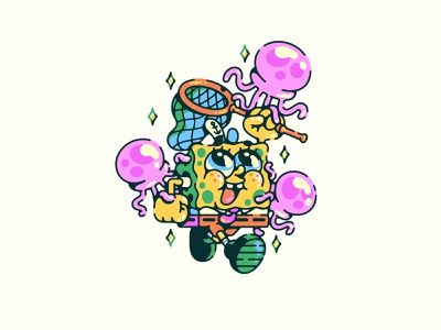 Spongebob Stickers, Spongebob Tattoo, Spongebob Drawings, Posca Art, Kawaii Art, Funky Art, Cartoon Character, Pretty Art, Anime Chibi