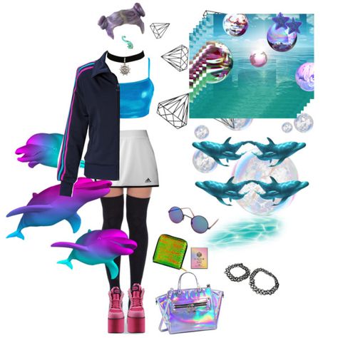 "Seapunk princess" by lilacmermaids on Polyvore Seapunk Outfit, Sea Punk, Space Grunge, Fun Aesthetic, Pastel Goth Outfits, 00s Fashion, Dream Pop, Seapunk Fashion, Hipster Outfits