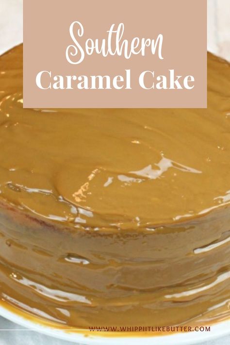 Caramel Cake Icing, Southern Caramel Cake, Angel Food Cake Desserts, Pound Cake Recipes Easy, Caramel Cake Recipe, Southern Cake, Caramel Icing, Sour Cream Cake, Butter Cake Recipe