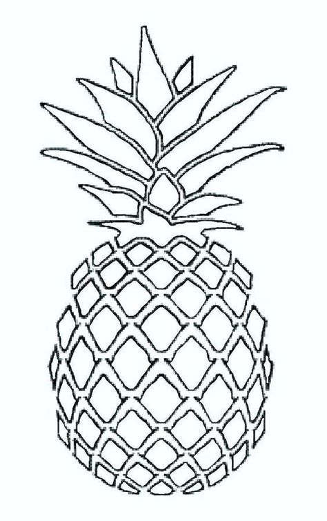 Free Coloring Pages Pineapple, from Plants Coloring Pages articles #coloring #coloringpages #printable Pencil Drawings Tumblr, Pineapple Drawing, Pineapple Tattoo, White Drawing, Black And White Drawing, Line Art Drawings, Drawing Tips, A Drawing, Art Plastique