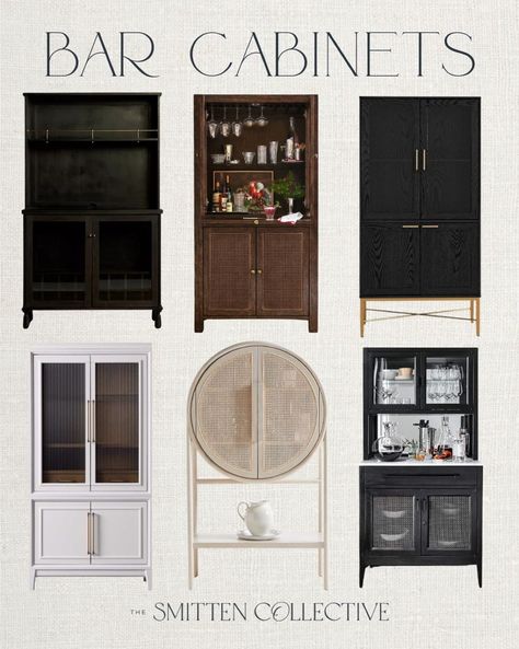 Tall bar cabinets and wine storage! home bar design, warm home aesthetic, bar room ideas in house, indoor bars for home How To Style Bar Cabinet, Indoor Bars For Home, Bar Room Ideas, Bar Room Ideas In House, Amber Lewis For Anthropologie, Tall Bar Cabinet, Warm Home Aesthetic, Aesthetic Bar, Tall Bar