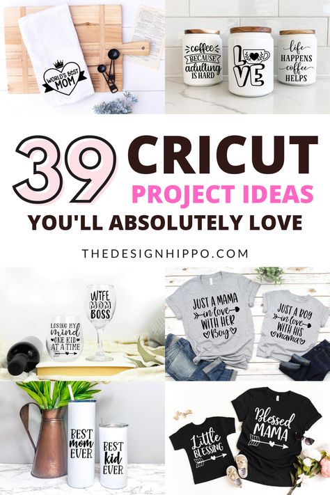 39 Cricut Project Ideas You'll Absolutely Love. cricut projects | circut projects to sell | cricut crafts to sell | make money with cricut | cricut business #cricut #business #projects #makemoneywithcricut #makemoney Cricut Marketing Projects, Gifts To Make With Cricut Maker, Easy Gifts To Make With Cricut, Etsy Cricut Business, Circuit Crafts Ideas Diy Projects, Crafts For Adults Cricut, Crichton Project Ideas, Easy Cricut Ideas, Cricut Ideas For Men