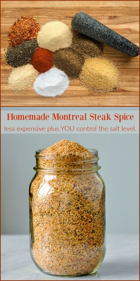 Steak Spice, Homemade Dry Mixes, Recipe For One, Dry Rub Recipes, Homemade Spice Mix, Spice Blends Recipes, Seasoning Blends, Spice Mix Recipes, Homemade Spice Blends