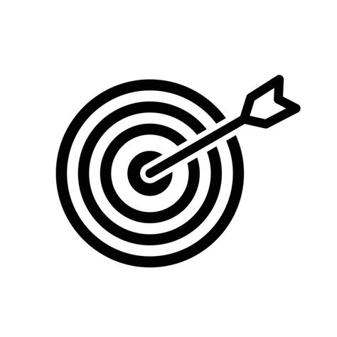 Target icons. Goal symbol collection. Simple target with arrow. Darts icon. Target mission vector illustration on white background. Target icon simple sign. Goals Symbol, Target Symbol, Mission Icon, Arrow Silhouette, Target Icon, Simple Signs, Vector Art, White Background, Vector Illustration