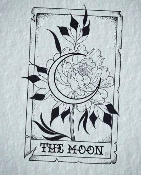 Pin by Kayla Trotter on Tattoos & piercings in 2022 | Tarot tattoo, Tarot card tattoo, Card tattoo designs Moon Tarot Card Tattoo Design, Easy Tarot Card Drawing, Simple Tarot Card Design, Tattoo Tarot Card, Tarot Card Tattoo Design, Tarot Card Tattoo, Tarot Tattoo, Card Tattoo Designs, Witch Tattoo