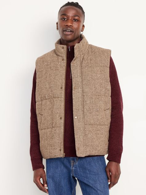 Frost-Free Puffer Vest | Old Navy Holiday Gifts For Men, Old Navy Men, Outerwear Vest, Family Maternity, Family Pajamas, Mens Vest, Puffer Vest, Big And Tall, Gift For Men