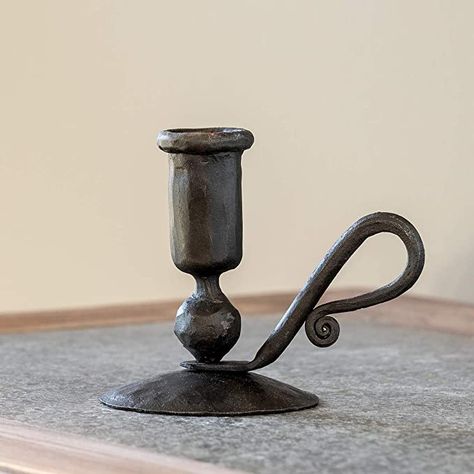 Amazon.com: Park Hill Collection EAB06086 Bedside Colonial Taper Holder, 5-inch Height, Iron : Home & Kitchen Park Hill Collection, Clear Glass Candle Holders, Wrought Iron Candle, Candle Stick Holder, Park Hill, Iron Candle Holder, Taper Holders, Candle Matches, Forging Metal