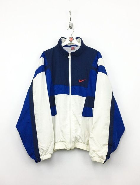 Retro Nike Outfits, Retro Jacket Outfit, Vintage Nike Outfits, Nike Vintage Jacket, Vintage Jackets Retro, Adidas Vintage Jacket, Nike Jacket Vintage, Old Nike, Retro Jackets