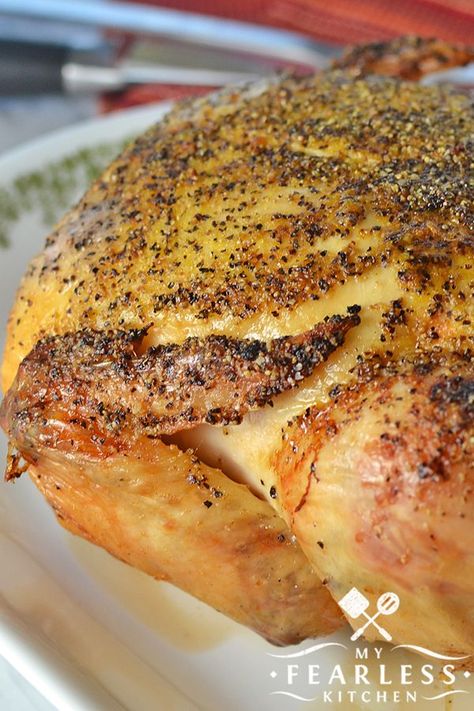 Rotisserie Chicken Oven, Baked Whole Chicken Recipes, Best Grill Recipes, Whole Baked Chicken, Baked Lemon Pepper Chicken, Best Chicken Dishes, Oven Chicken Recipes, Whole Chicken Recipes, Single Serving Recipes