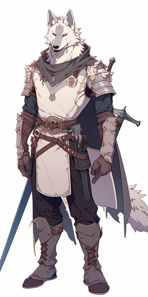 Wolf Human Hybrid, Wolf Humanoid, Werewolf Art Character Design, Wolf Character Design, Wolf Human, Dnd Paladin, Wolf Warrior, Wolf Warriors, Wolf Character