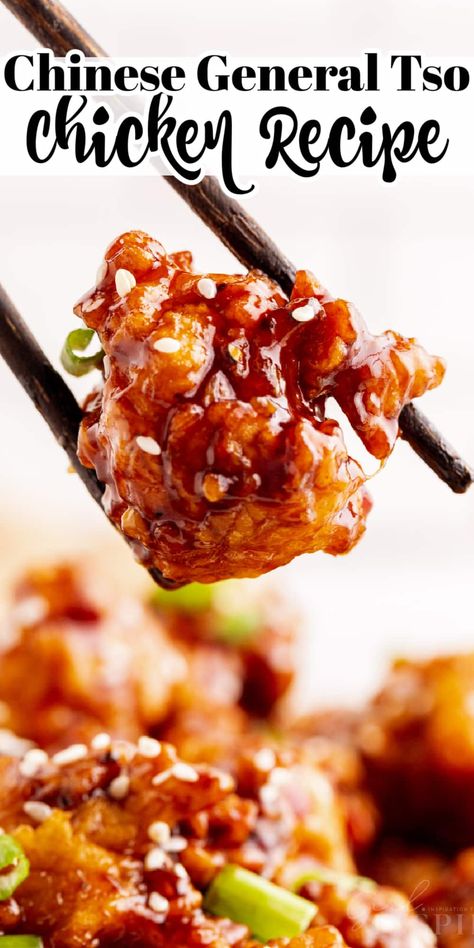 General Chicken Recipe, Tso Chicken Recipe, Fried Chicken Pieces, Chinese Fried Chicken, Chinese Chicken Dishes, Chinese General, Kfc Chicken Recipe, Sticky Sauce, Popcorn Chicken Recipe