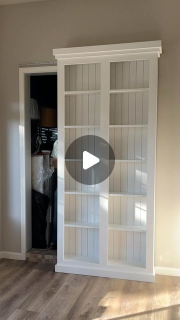 How To Build A Bookshelf Door, Sliding Shelf Door, Sliding Hidden Door, Diy Bookcase Door, Slide Doors Ideas, Sliding Bookshelf Door, Sliding Bookcase Door, Sliding Bookshelf, Diy Bookshelf Door